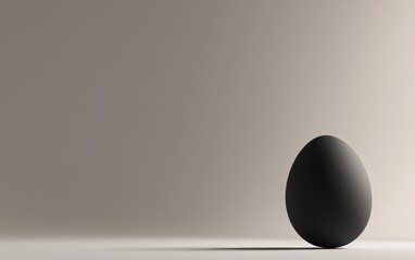 Easter Obsidian 3d background minimalistic mockup with space for text