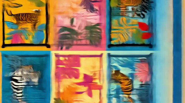 art painting on the wall of the temple