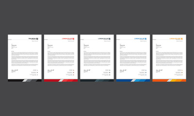 Clean corporate letterhead template design, Modern letterheads design template, Professional company letterheads template for business and project.


