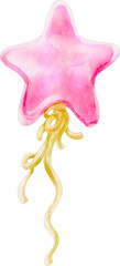 watercolor star balloon