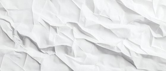 Obraz premium Crumpled White Paper Textures