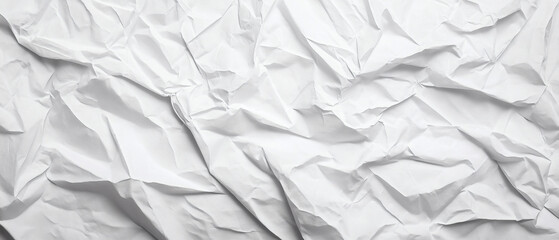 Fototapeta premium Crumpled White Paper Background