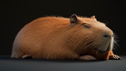 Fototapeta premium Capybara encounter zoo animal photography nature close-up