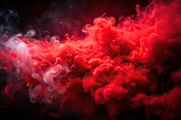 Abstract red smoke art: swirling particles create a vibrant, conceptual background image perfect for design.