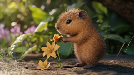 Capybara encounter zoo animal photography nature close-up