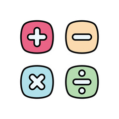 Obraz premium Math Symbols Vector icon