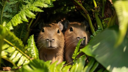 Capybara encounter zoo animal photography nature close-up