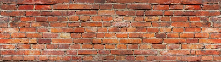 Obraz premium An Aesthetic View of a Classic Red Brick Wall with Unique Textures and Patterns