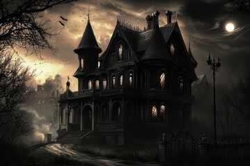 Ghostly Vibes Surrounding a Creepy Mansion