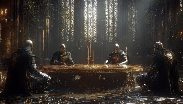 A classic depiction of the Knights of the Round Table.