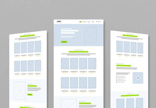 Ecommerce Website Wireframe Template
