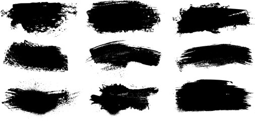 set of thick brush strokes.