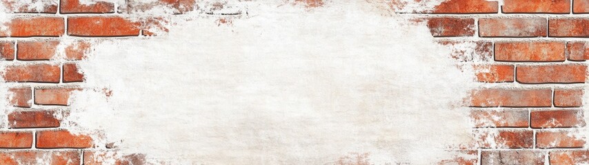 A Captivating Textured Background Featuring Red Brick and Distressed White Elements
