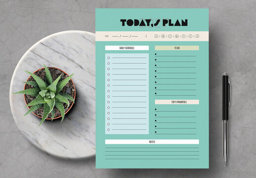 Modern Daily Planner Template