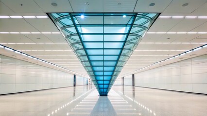 Modern Architectural Design of a Conical Glass Structure in an Urban Space