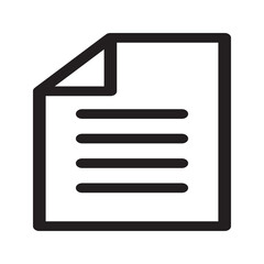 

Description:
Line icon of a single sheet of paper with a folded top corner, symbolizing a digital document or note.
