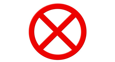 Fototapeta premium Bold Red Circle Cross A Minimalist Graphic Design