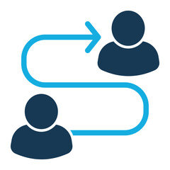 Coaching Icon with Trendy Duo Tone Style