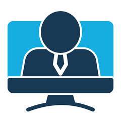 Teacher Icon with Trendy Duo Tone Style