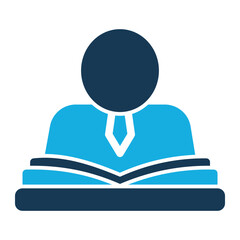 education Icon with Trendy Duo Tone Style