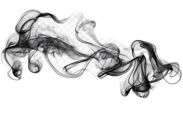 Fototapeta premium Abstract swirling smoke design in black and white, perfect for backgrounds, overlays, or artistic projects.