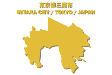 東京都三鷹市ベクターイラストマップ