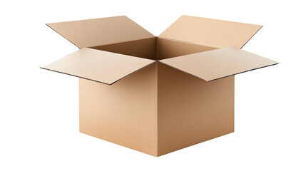 An open cardboard box ready for packing or storage, symbolizing organization and shipping solutions.