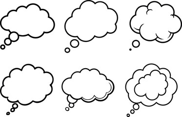 Clouds vector set. Sky clouds icon illustration. Weather symbol web collection