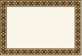 gold frame on white background