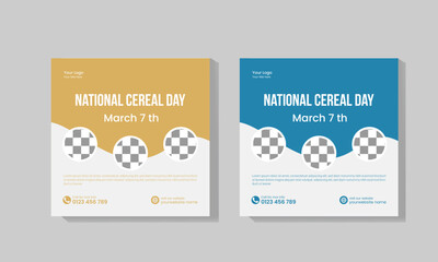 national cereal day social media post