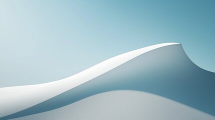 Fototapeta premium Serene Abstract White Dunes Against Soft Blue Sky