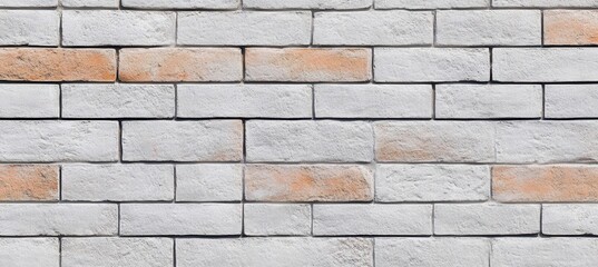 Fototapeta premium Close-Up View of a White Brick Wall with Subtle Texture and Hints of Orange Hue