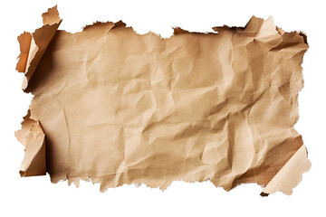 Fototapeta premium Crumpled brown paper texture ideal for backgrounds or artistic designs, adding a rustic touch to your projects.