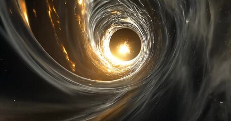 Abstract swirling vortex in space, cosmic tunnel,  background - Powered by Adobe