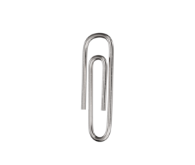 A sleek metal paperclip, perfect for organizing and securing documents, 3d illustration