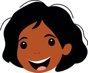 A happy child with a bright smile, full of joy and energy, representing innocence, fun, and curiosity. Perfect for family, childhood, and parenting themes in creative projects.