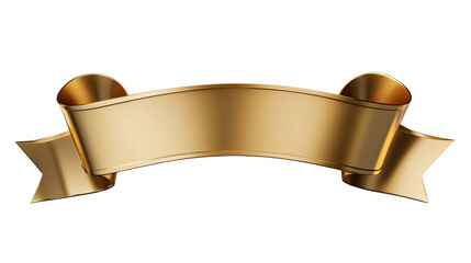 Elegant golden ribbon banner design for labels, promotions, and decorative purposes in various projects.