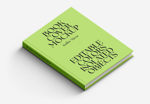 Book Cover Mockup Isometric View