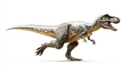 Running Tyrannosaurus Rex Dinosaur Pixel Art Illustration