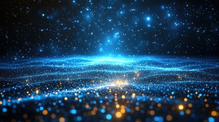 Abstract particles digital art background