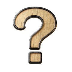 Stylish wooden question mark symbol designed with modern aesthetics for creative projects and inquiries.