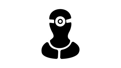 Eye Doctor symbol , black isolated silhouette