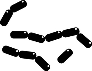 Virus and bacteria icon. Vector  isolated poster for healthcare education. Pathogenic bacteria viruses and microbes. Disease-causing  bacterium type microorganism infection.