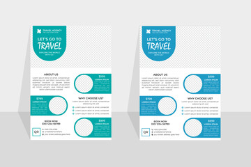Travel flyer design. Vector file and fully editable.