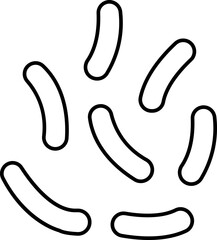 Virus and bacteria icon. Vector  isolated poster for healthcare education. Pathogenic bacteria viruses and microbes. Disease-causing  bacterium type microorganism infection.