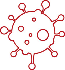 Virus and bacteria icon. Vector  isolated poster for healthcare education. Pathogenic bacteria viruses and microbes. Disease-causing  bacterium type microorganism infection.