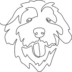 dog puppy head line art