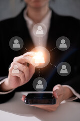 Online affiliate marketing business strategy digital advertising network concept