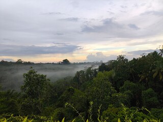 sunset in the mountains
