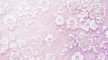 A pastel lace pattern background in soft lilac and white tones